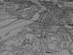 Limerick republic of ireland city 40km 3D Model