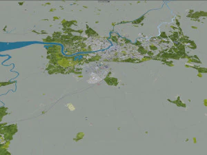 Limerick republic of ireland city 40km 3D Model