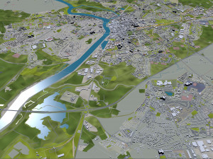 Limerick republic of ireland city 40km Model 3D