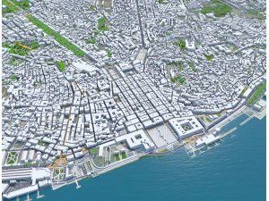 Lisbon city portugal 40km 3D Model