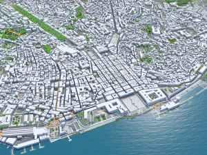 Lisbon city portugal 40km 3D Model