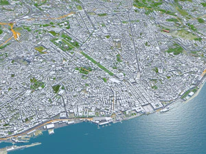 Lisbon city portugal 40km 3D Model
