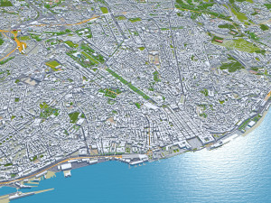 Lisbon city portugal 40km Model 3D