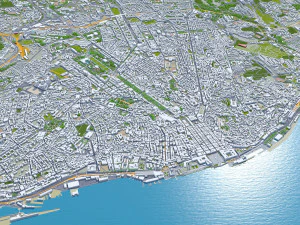 Lisbon city portugal 40km 3D Model