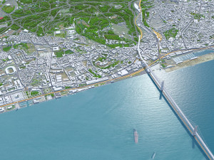 Lisbon city portugal 40km Model 3D