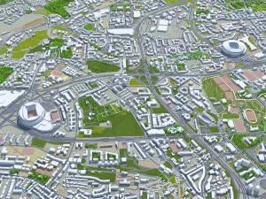 Lisbon city portugal 40km 3D Model