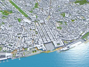 Lisbon city portugal 40km Model 3D