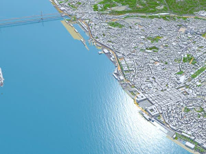 Lisbon city portugal 40km 3D Model