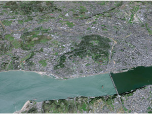 Lisbon city portugal 40km Model 3D