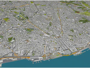Lisbon city portugal 40km 3D Model