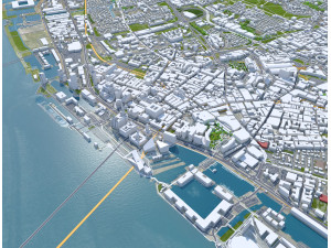 Liverpool city uk 40km Modello 3D