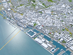 Liverpool city uk 40km Modello 3D