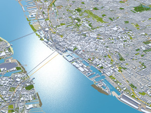 Liverpool city uk 40km Modello 3D