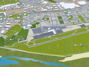 Liverpool city uk 40km Modello 3D