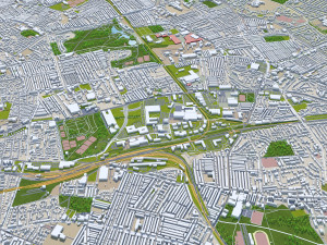 Liverpool city uk 40km Modello 3D