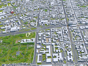 Lodz city poland 80km 3D Model