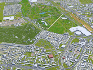 Lodz city poland 80km Modèle 3D