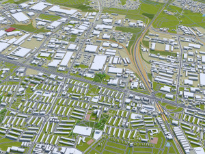Lodz city poland 80km Modèle 3D