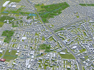 Lodz city poland 80km Modèle 3D
