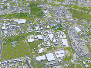Lodz city poland 80km Modèle 3D
