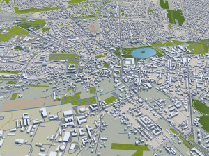 Lodz city poland 80km Modèle 3D