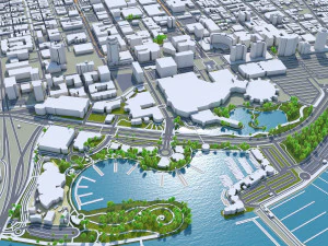 Long beach city california 40km 3D Model