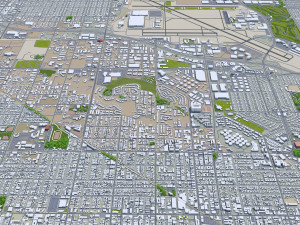 Long beach city california 40km Modelo 3D