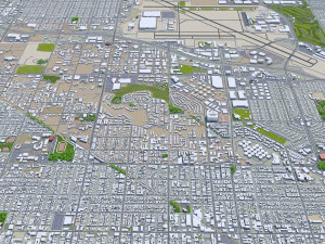 Long beach city california 40km 3D Model