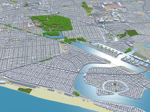 Long beach city california 40km Modelo 3D