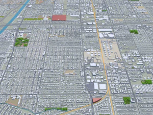 Long beach city california 40km 3D Model