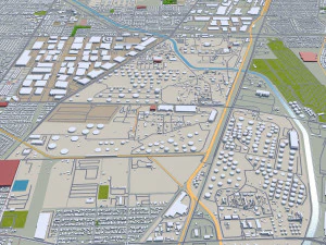 Long beach city california 40km 3D Model