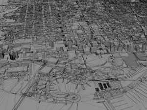 Long beach city california 40km 3D Model