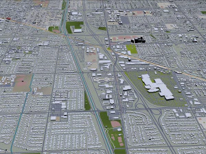 Long beach city california 40km 3D Model