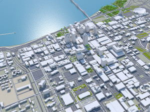 Louisville kentucky city usa 80km 3D Model