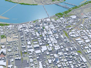 Louisville kentucky city usa 80km 3D Model