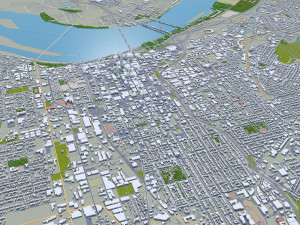 Louisville kentucky city usa 80km 3Dモデル