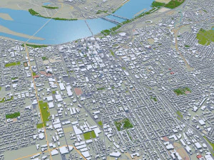 Louisville kentucky city usa 80km 3D Model