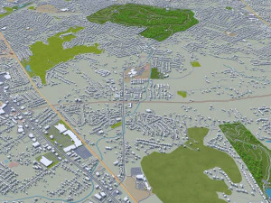 Louisville kentucky city usa 80km 3D Model