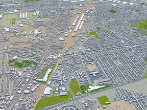 Louisville kentucky city usa 80km 3Dモデル
