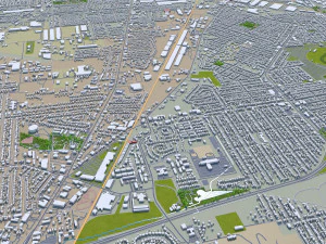 Louisville kentucky city usa 80km 3D Model