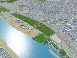 Louisville kentucky city usa 80km 3Dモデル