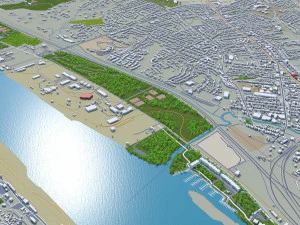 Louisville kentucky city usa 80km 3D Model