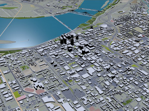 Louisville kentucky city usa 80km 3Dモデル