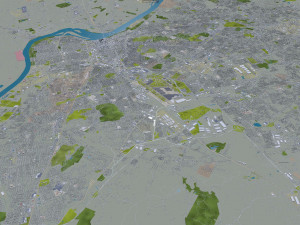 Louisville kentucky city usa 80km 3Dモデル