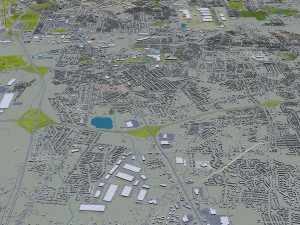 Louisville kentucky city usa 80km 3D Model