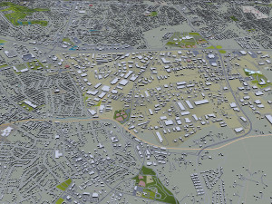 Louisville kentucky city usa 80km 3Dモデル