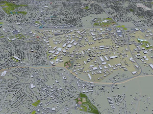 Louisville kentucky city usa 80km 3D Model