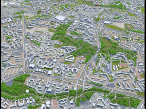 Lublin city poland 40km 3Dモデル