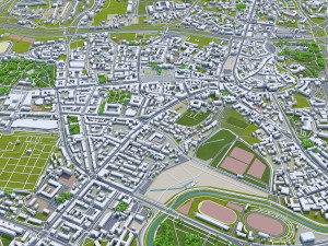 Lublin city poland 40km 3Dモデル