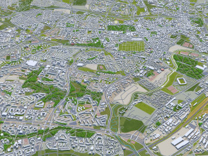 Lublin city poland 40km 3Dモデル